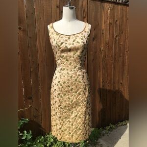 Frances Crisco original by Ted Brown 1950s cocktail party dress with embroidery